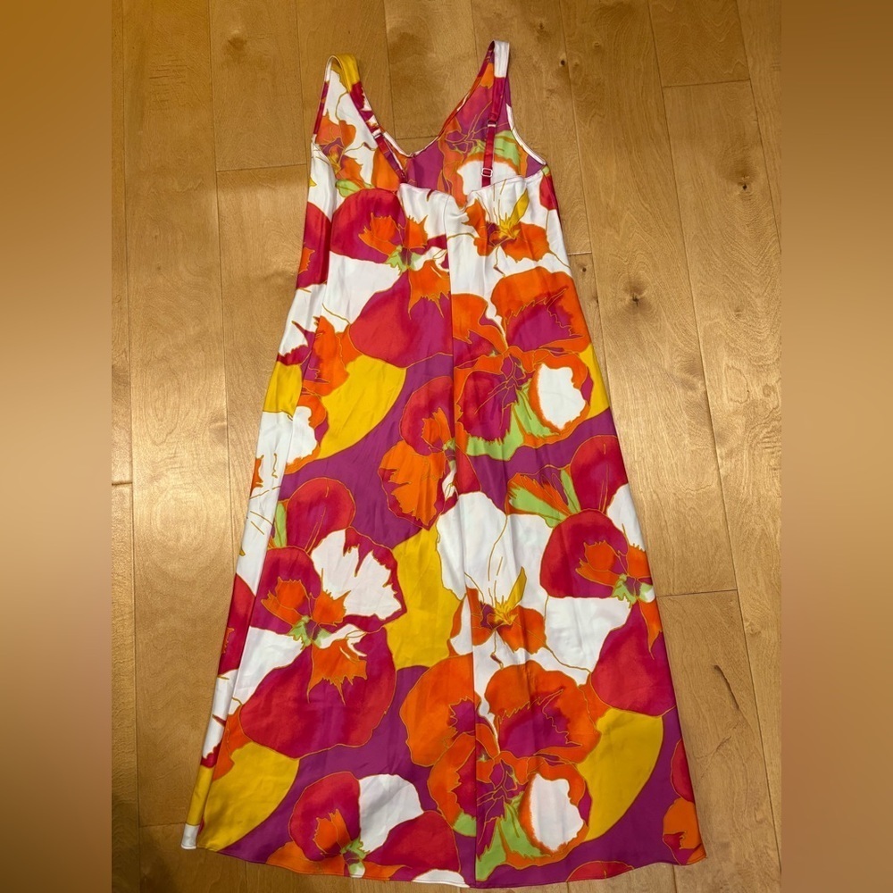 Natori slip dress floral midi sz S - Picture 2 of 4